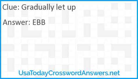 let up crossword clue